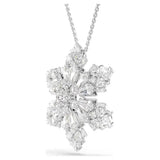 Swarovski Collana Idyllia Snowflake vista laterale dettaglio cristalli e zirconia tagli misti fiocco di neve 5754685
