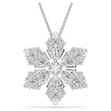 Swarovski Collana Idyllia Snowflake pendente fiocco di neve cristalli bianchi tagli misti placcatura rodio 5754685