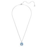 Swarovski Collana Millenia vista completa catena rodiata con chiusura a moschettone e pendente cristallo azzurro 5760057