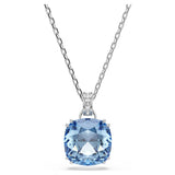 Swarovski Collana Millenia pendente cristallo azzurro taglio cushion con catena rodiata e dettaglio cristalli 5760057