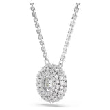 Swarovski Collana Sublima Round dettaglio laterale pendente pavé di Zirconia bianca con pietra centrale 5738246