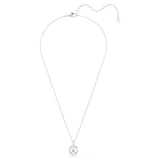 Swarovski Collana Una vista completa catena rodiata con chiusura a moschettone e charm logo Swarovski 5754340