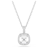 Swarovski Collana Una pendente cushion cristallo bianco con alone di cristalli, placcatura rodio 5754340
