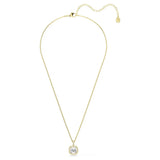 Swarovski Collana Una vista completa catena dorata con chiusura a moschettone e pendente cristallo cushion 5764761