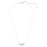 Swarovski Collana Vienna Feather vista completa catenina regolabile con chiusura moschettone e charm cigno 5756111