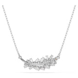 Swarovski Collana Vienna Feather pendente piuma con Zirconia bianche tagli misti placcatura rodio vista frontale 5756111
