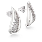 Swarovski Orecchini Classica dettaglio chiusura a farfalla in argento sterling con pavé di zirconi 5745016