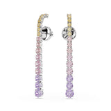 Swarovski Orecchini Matrix pendenti tennis con zirconi sfumati giallo rosa viola, placcatura rodio 5751195