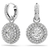 Swarovski Orecchini Sublima Round dettaglio cristalli Zirconia taglio Round e pavé con pietra danzante centrale 5738193