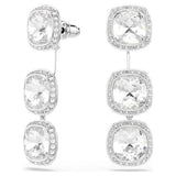 Swarovski Orecchini Una Angelic dettaglio giacche pendenti con tre cristalli Cushion e chiusura a farfallina 5754342