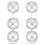 Swarovski Orecchini Una Angelic vista frontale coppia, triplo cristallo Cushion con cornice pavé placcatura rodio 5754342