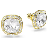 Swarovski Orecchini Una dettaglio chiusura a farfalla in finitura oro 18K con cristallo cushion e alone pavé 5764762