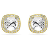 Swarovski Orecchini Una con cristallo cushion bianco e cornice in finitura oro 18K con alone di cristalli 5764762