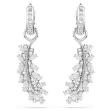 Swarovski Orecchini Vienna Feather vista posteriore, lavorazione piuma con cristalli bianchi e chiusura cerchio 5754272