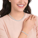 Swarovski Set Collana Bracciale e Orecchini Una Angelic