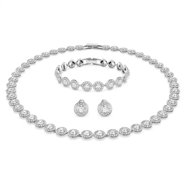 Swarovski Set Collana Bracciale e Orecchini Una Angelic