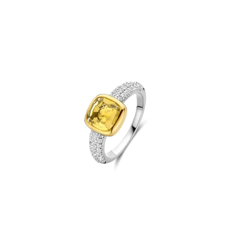 Ti Sento Anello con Pietra Gialla 12331DY