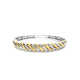 Ti Sento Bracciale Intrecciato in argento 925 con placcatura oro giallo, design torchon bicolore lucido 23078SY/S