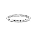 Ti Sento Bracciale Intrecciato in argento placcato platino con lavorazione a torciglione, chiusura con logo 23095SI/S