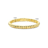Ti Sento Bracciale Intrecciato dimensioni 6mm larghezza banda, argento 925 placcato oro giallo con chiusura integrata 23095SY/S