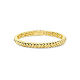 Ti Sento Bracciale Intrecciato rigido in argento 925 placcato oro giallo 18kt con texture torchon lucida 23095SY/S