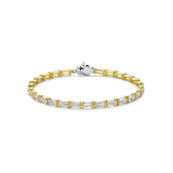 Ti Sento Bracciale Tennis Baguette in argento placcato oro giallo con zirconi bianchi taglio baguette 23041ZY/S