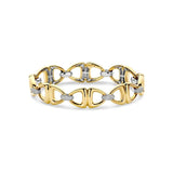 Ti Sento Bracciale Triangoli in argento placcato oro giallo con maglie triangolari e pavé di zirconi bianchi 23087ZY/S