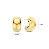 Ti Sento Orecchini Cerchio dimensioni 17mm altezza e 10mm larghezza, argento placcato oro giallo lucido 78048SY