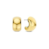 Ti Sento Orecchini Cerchio a semicerchio in argento 925 placcato oro giallo 18kt, superficie lucida e levigata 78048SY