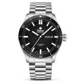 Tutima Grand Flieger Airport orologio automatico quadrante nero con ghiera ceramica e bracciale acciaio 6107-06
