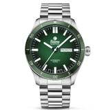 Tutima Grand Flieger Airport automatico quadrante verde dégradé con bracciale acciaio e ghiera ceramica verde 6107-04