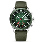 Tutima Grand Flieger Airport cronografo quadrante verde dégradé con cinturino tessuto verde e ghiera girevole 6407-03