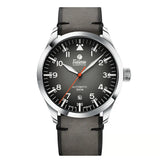 Tutima Grand Flieger Automatic quadrante grigio dégradé con cinturino pelle Horween marrone, cassa acciaio 41mm 6105-31