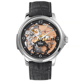 Tutima Hommage Minute Repeater quadrante scheletrato oro 18kt e rutenio, cassa platino, cinturino alligatore grigio 6800-01