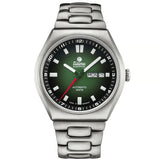 Tutima M2 Coastline orologio automatico quadrante verde dégradé bracciale titanio spazzolato day-date 6150-08