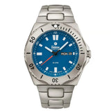 Tutima M2 Seven Seas orologio subacqueo quadrante blu con bracciale titanio sabbiato, lunetta girevole 50 ATM 6151-12
