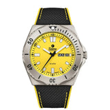 Tutima M2 Seven Seas orologio subacqueo quadrante giallo cassa titanio sabbiato cinturino kevlar nero 50ATM 6151-09