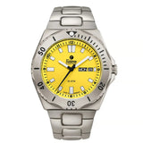 Tutima M2 Seven Seas orologio subacqueo quadrante giallo in titanio sabbiato con bracciale titanio massicio 6151-10