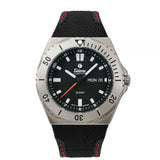 Tutima M2 Seven Seas orologio subacqueo quadrante nero velluto cassa titanio sabbiato cinturino kevlar nero 6151-01