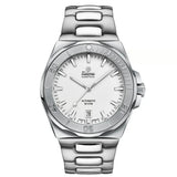Tutima M2 Seven Seas S orologio automatico quadrante bianco lucido bracciale acciaio inossidabile lunetta girevole 6156-10