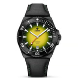 Tutima M2 Seven Seas S orologio automatico quadrante giallo dégradé cassa PVD nero lunetta ceramica cinturino pelle 6156-11