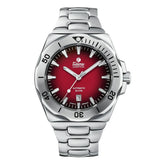 Tutima M2 Seven Seas S orologio automatico quadrante rosso dégradé bracciale acciaio lunetta girevole 6155-08