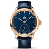 Tutima Patria Small Second quadrante blu con cassa in oro rosa 18kt e cinturino alligatore blu 6600-03