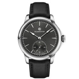 Tutima Patria orologio da polso quadrante antracite con décor geometrico, cassa titanio e cinturino vitello nero 6612-01