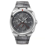 Tutima Saxon One Chronograph quadrante antracite con cinturino alligatore grigio, indici a bastoni e datario 6420-03