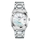 Tutima Saxon One Lady orologio automatico quadrante madreperla bianco con bracciale acciaio e indici a bastoni 6700-01