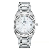 Tutima Saxon One Lady automatico quadrante madreperla bianco, lunetta diamanti e bracciale acciaio 6701-01