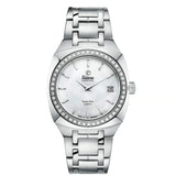 Tutima Saxon One Lady S quadrante madreperla bianco con ghiera diamanti e bracciale acciaio inossidabile 6703-01