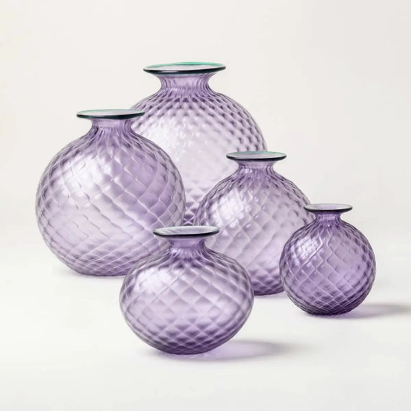 Vasi Venini Balloton Lilla Menta Sabbiati
