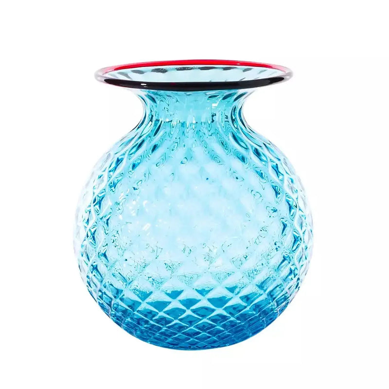 Vaso Venini Balloton Fiori Acquamare Mini 13 cm 100.37